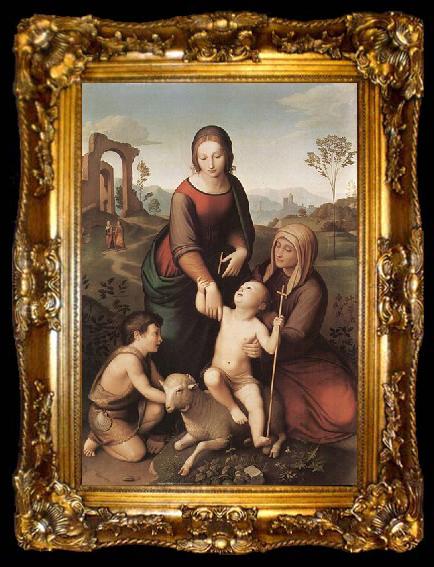 framed  Overbeck, Johann Friedrich Maria und Elisabeth mit dem Jesus, ta009-2